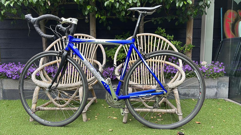 Racefiets Raleigh voor onderdelen, Gebruikt, Velgrem, Aluminium, Meer dan 20 versnellingen