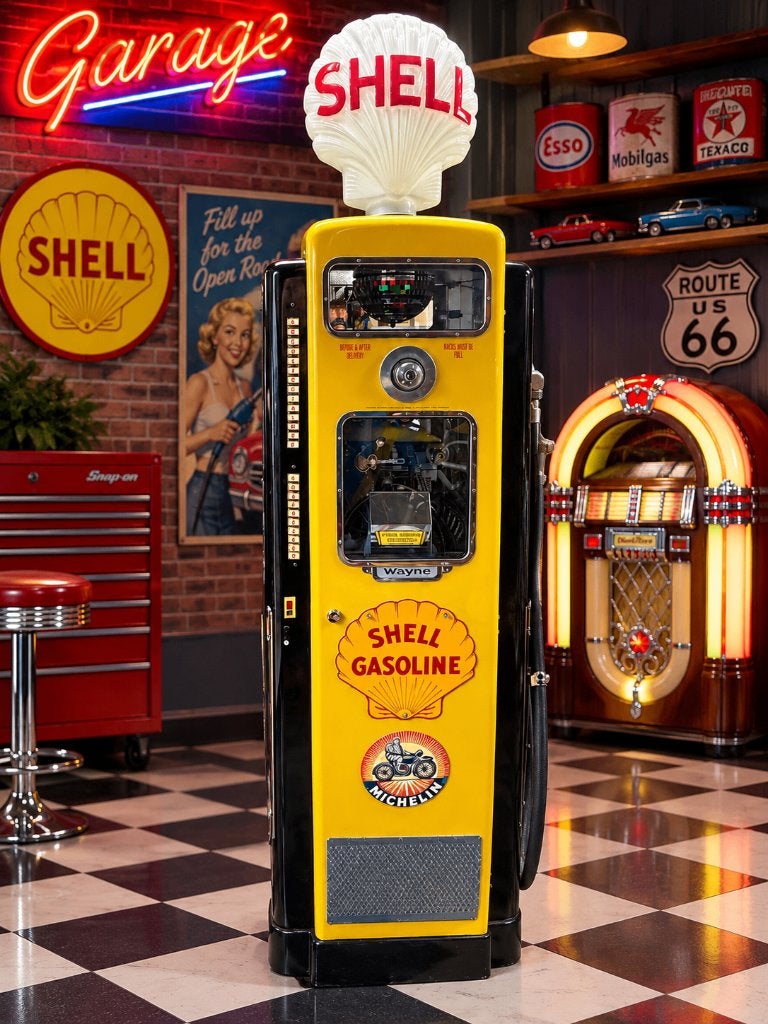 Wayne Benzinepomp met ingebouwde jukebox Zeer Mooi en Uniek, 1950 tot 1960, Zo goed als nieuw, Ophalen, Met singles
