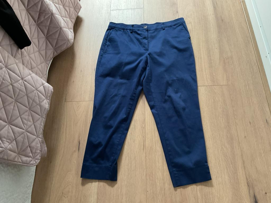Samoon 7/8 Broek - Donkerblauw - Maat 46, Kleding | Dames, Blauw, Maat 46/48 (XL) of groter, Ophalen of Verzenden, Zo goed als nieuw