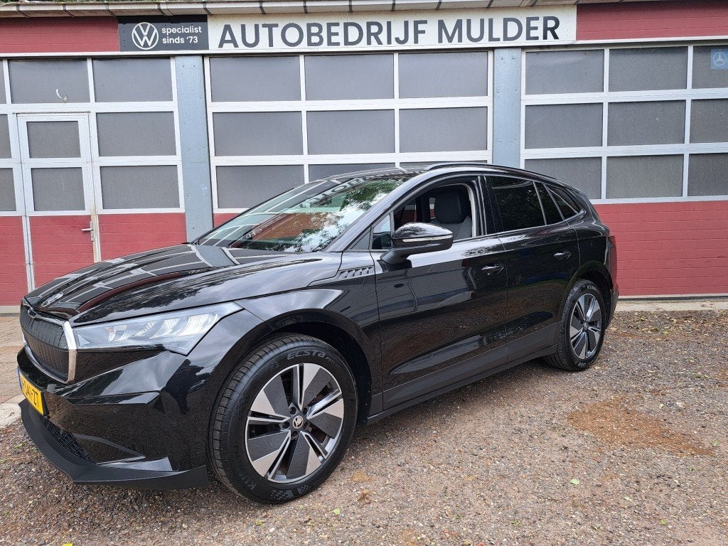 Skoda ENYAQ iV 60 180 Pk Black Edtion Warmtepomp, 1/2 Leder,, Automaat, 397 km, Achterwielaandrijving, Gebruikt