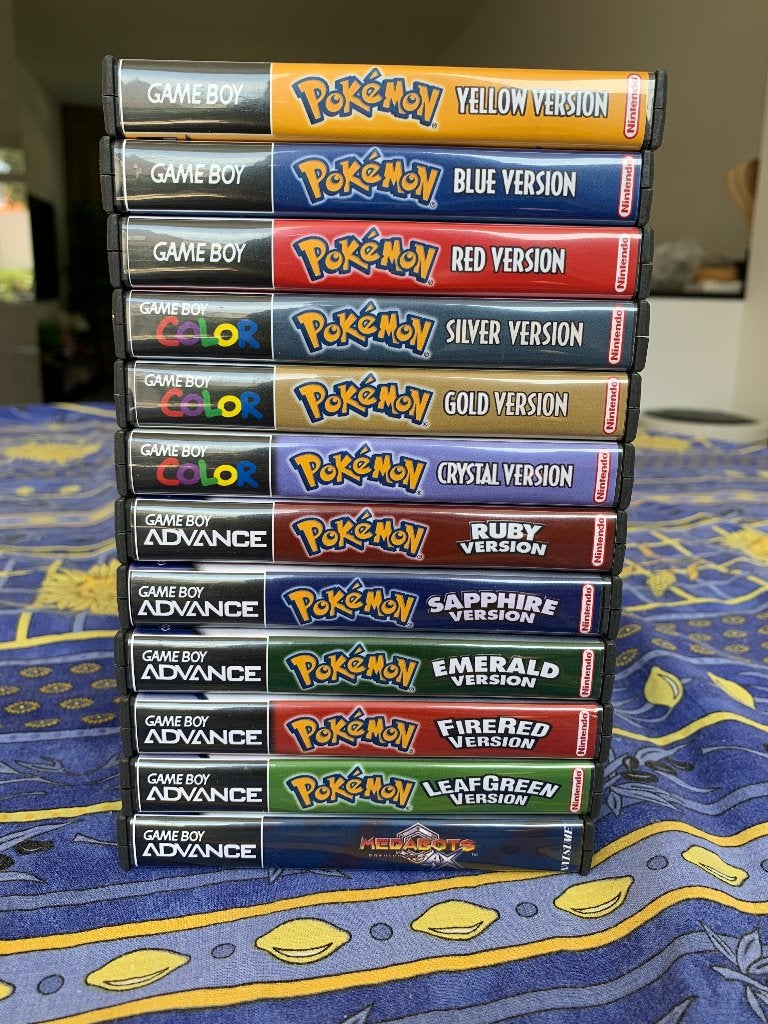 Volledige set Pokemon Gameboy GBA Custom Game Cases 11 stuks, Ophalen of Verzenden, Nieuw, Overige typen, Foil