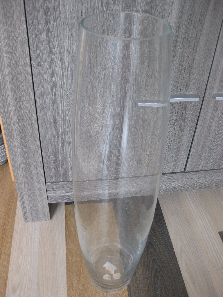 Cilindervaas Intratuin 80 cm hoog, Ophalen, Transparant, 80 cm, Glas