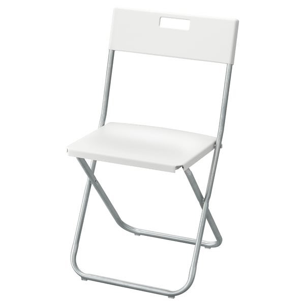 4 x IKEA GUNDE folding chairs, Ophalen, Zo goed als nieuw, Wit, Eén