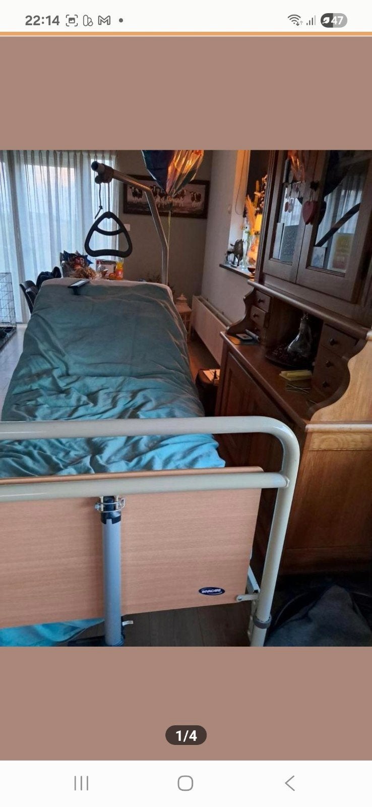 Mooi ziekenhuis bed elektrisch verstelbaar, Ophalen, Verstelbaar, 90 cm, Eenpersoons