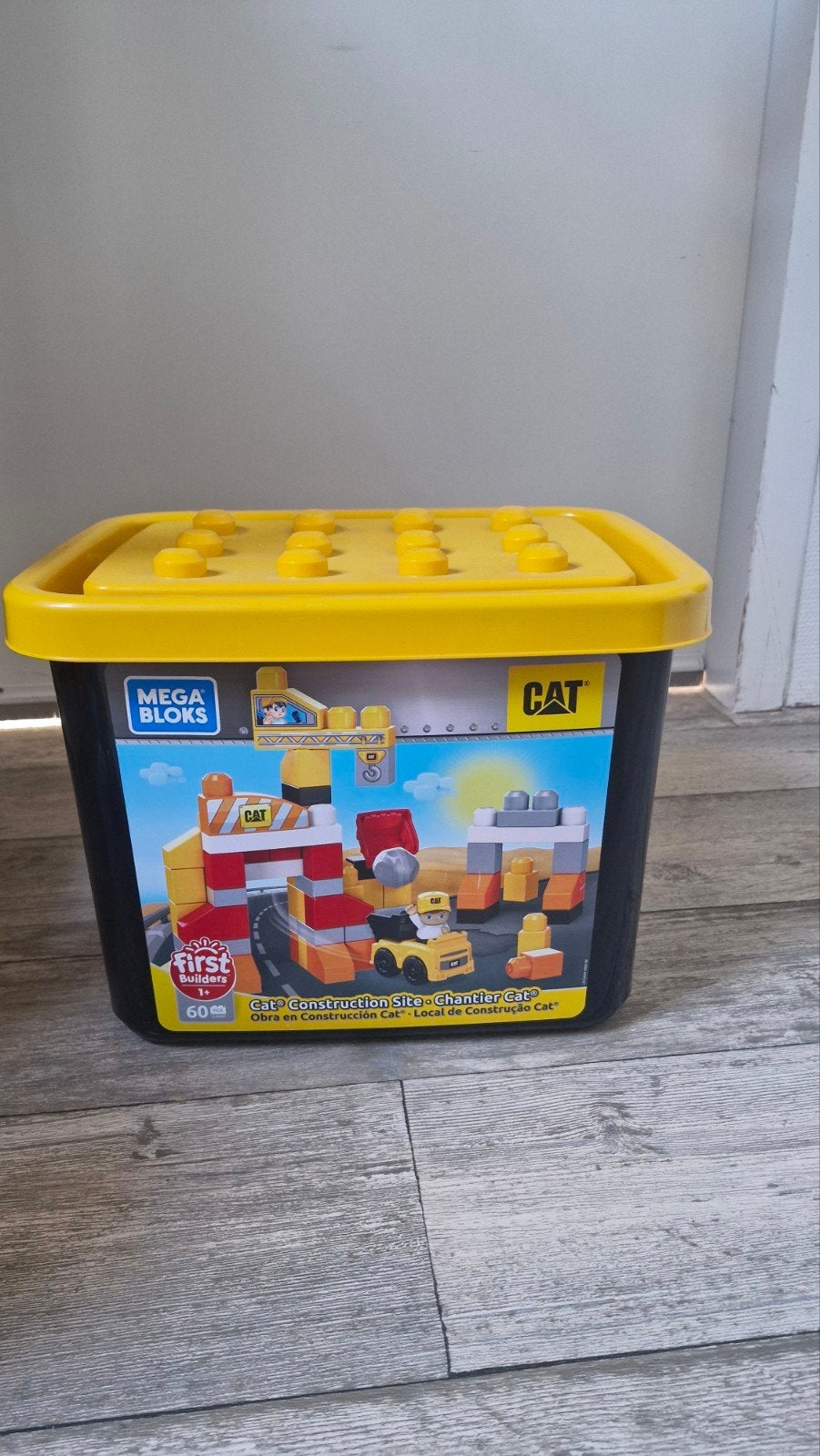 Mega Bloks CAT Bouwplaats Set - 60 Stuks, Ophalen, Zo goed als nieuw, Megabloks