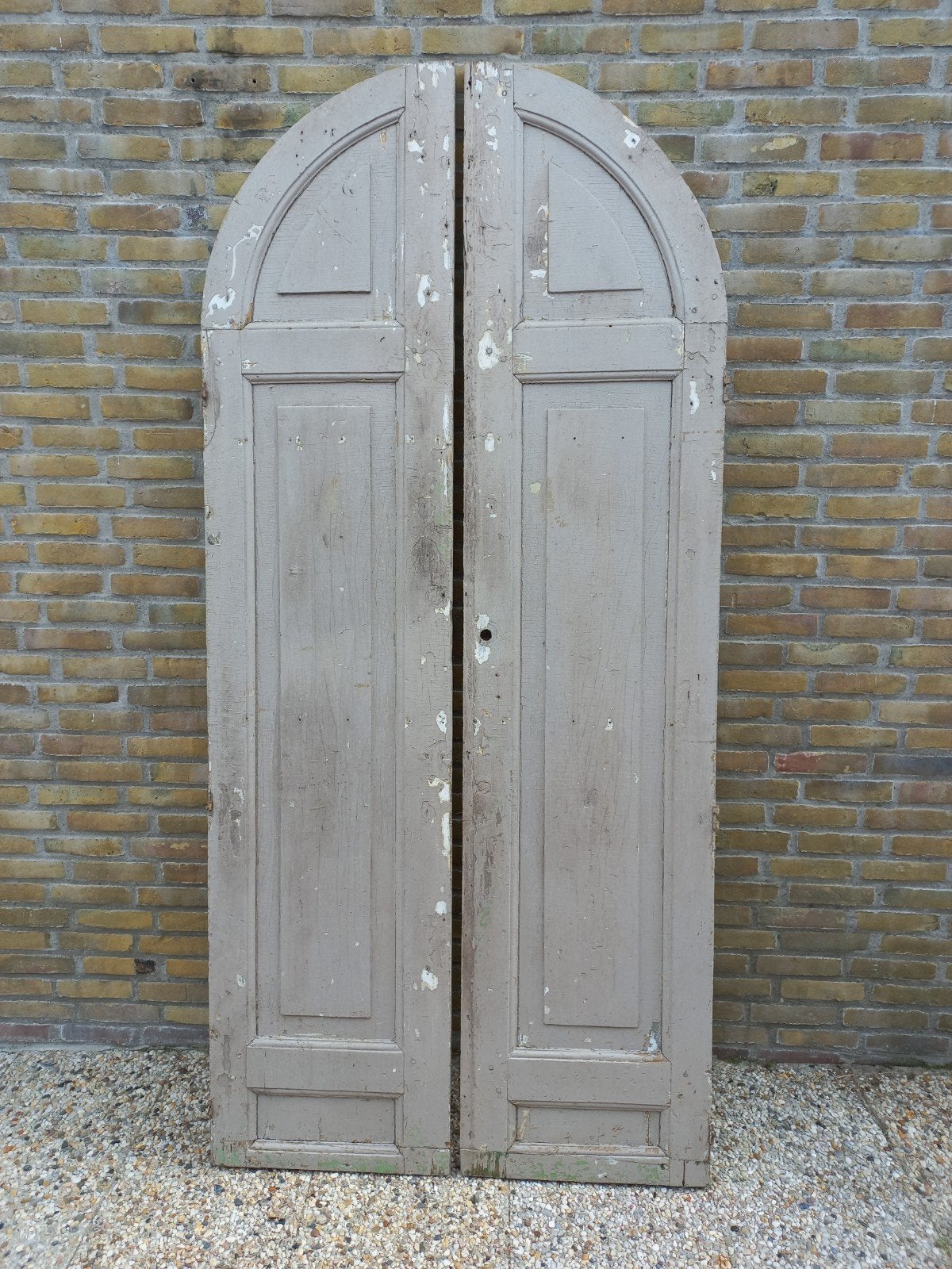 Set antieke gebogen paneeldeuren, Doe-het-zelf en Verbouw, Deuren en Horren, Ophalen, Gebruikt, 215 cm of meer, Binnendeur