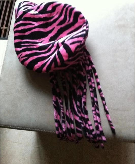 Dames Carnavals pet one size Roze/Zwart, Ophalen of Verzenden, Zo goed als nieuw, Carnaval, Accessoires