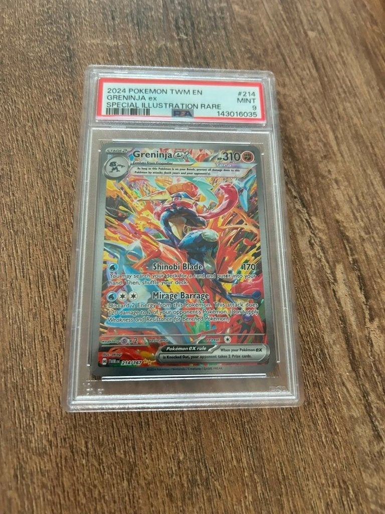 TWM 214 Greninja PSA9, Ophalen of Verzenden, Nieuw, Losse kaart, Foil