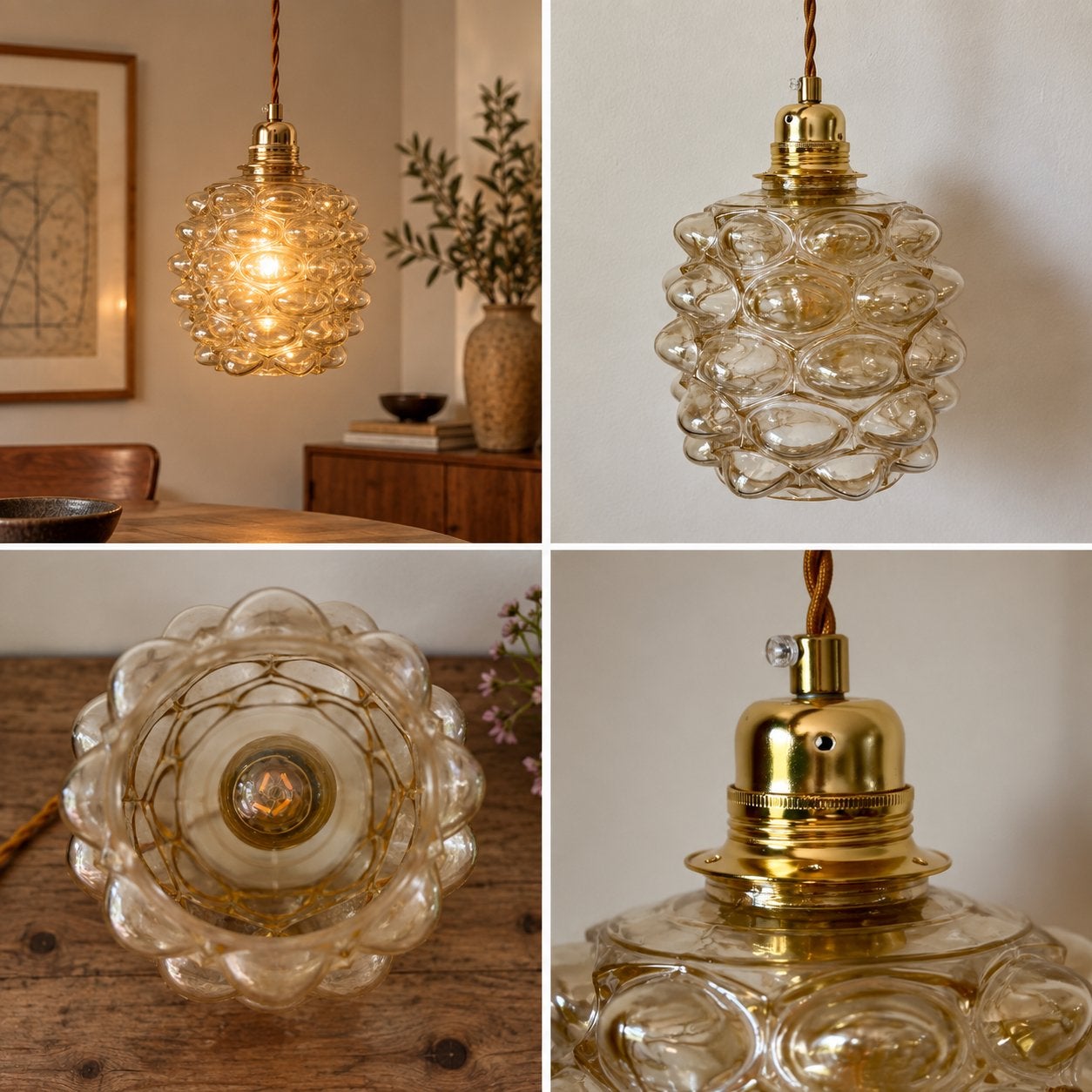 Helena Tynell 'Bubble' hanglamp - Glashütte Limburg, Gebruikt, Vintage, Glas, E27 (groot)