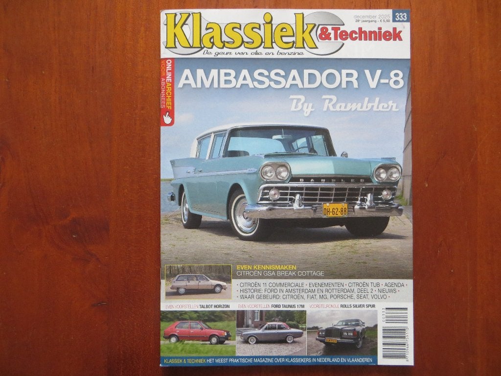 Klassiek & Techniek 333 Rambler Ambassador V8, GSA Break, Ophalen of Verzenden, Nieuw, Citroën