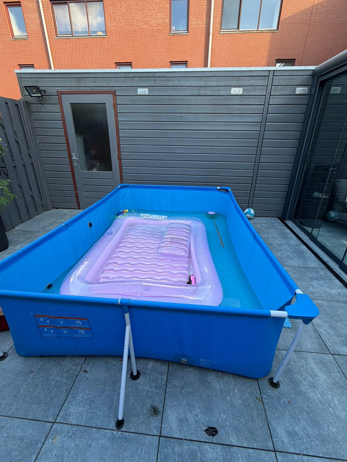 Zwembed intex 3.00m x 2.00m met zeil en sproeier, Tuin en Terras, Ophalen, Minder dan 80 cm, Zo goed als nieuw, Opzetzwembad