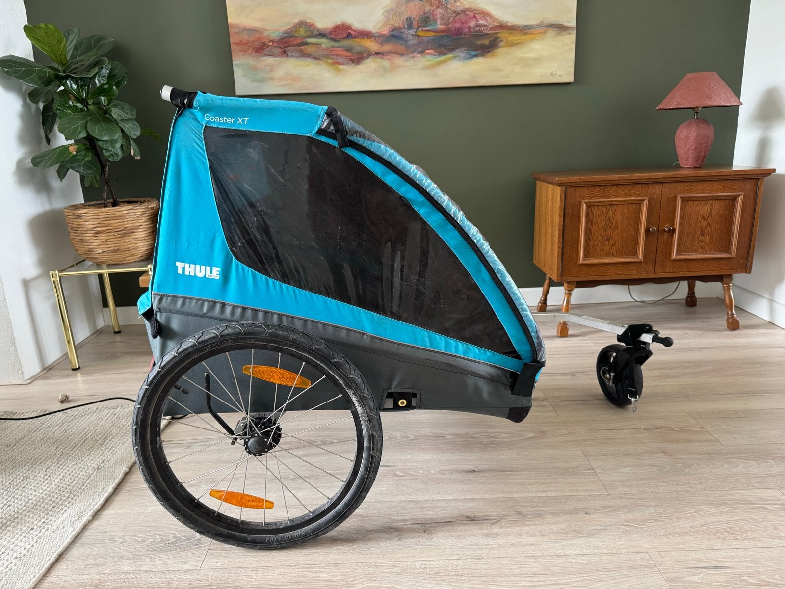 Thule Coaster XT Fietskar - Kinderkar incl. accessoires, Fietsen en Brommers, Fietsaccessoires | Aanhangers en Karren, Ophalen