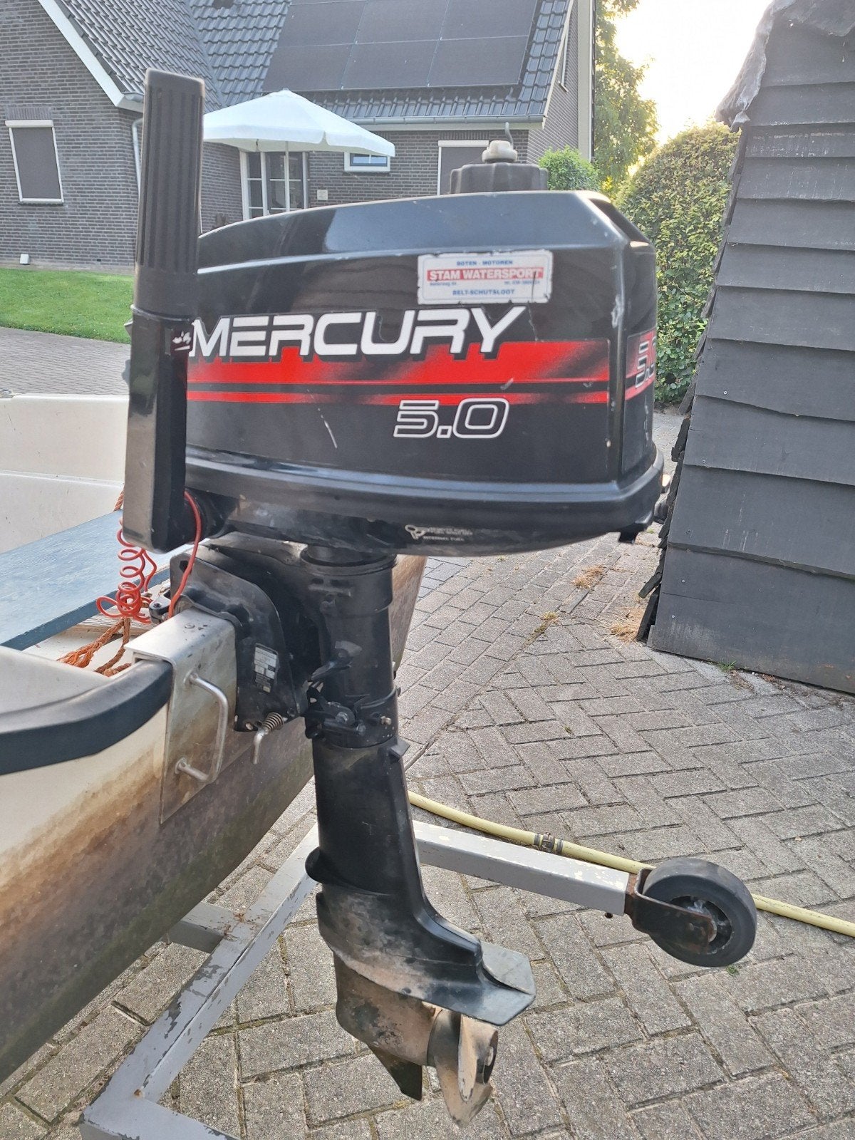 Terhi Sunny boot met boottrailer en 5 pk Mercury motor, Watersport en Boten, Motorboten en Motorjachten, Ophalen