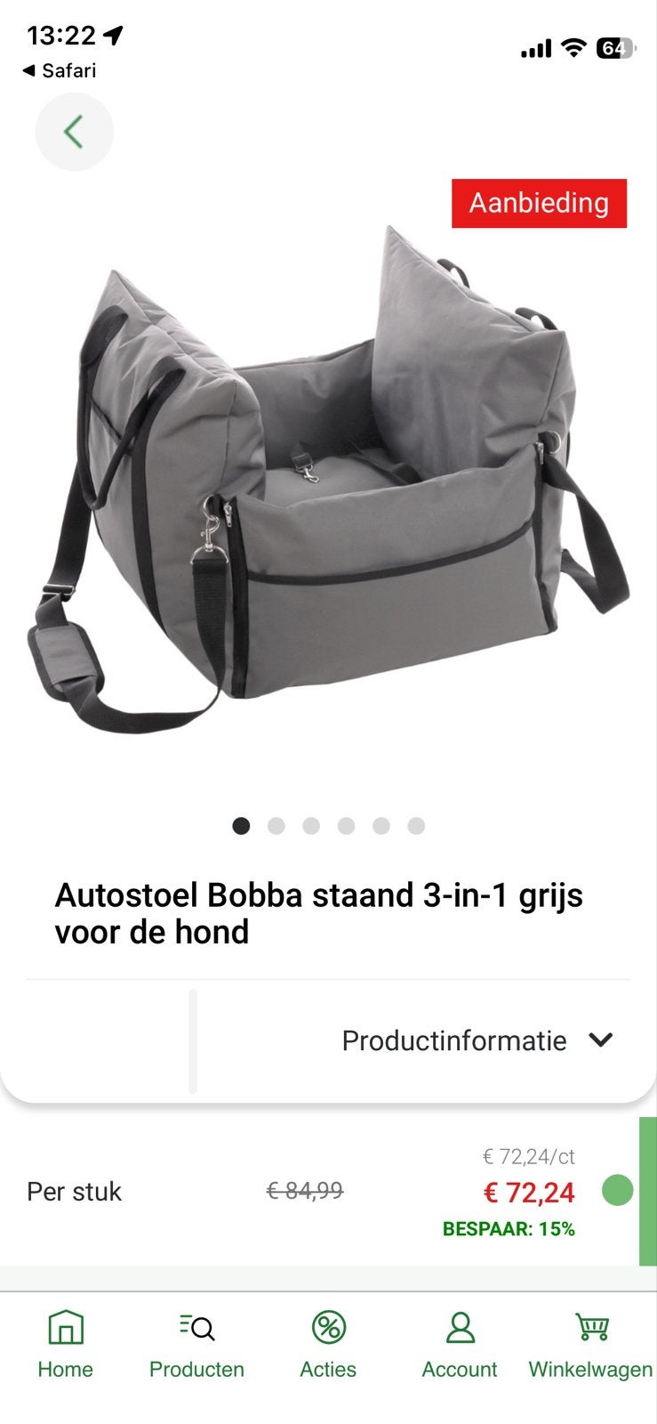 Hondenzit in prijs verlaagd, Ophalen, Gebruikt