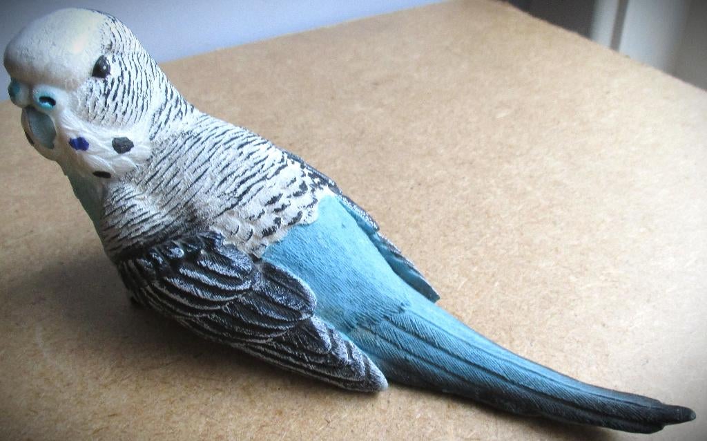 Parkiet~grasparkiet~Turquoise~Parkietje~levensgroot, Ophalen of Verzenden, Zo goed als nieuw, Vogel, Beeldje of Figuurtje