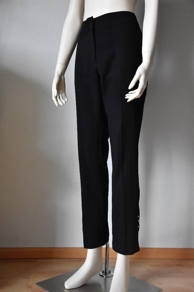 Zwarte pantalon met zilveren kralen, Kleding | Dames, Broeken en Pantalons, Maat 38/40 (M), Supertrash, Zwart, Ophalen of Verzenden