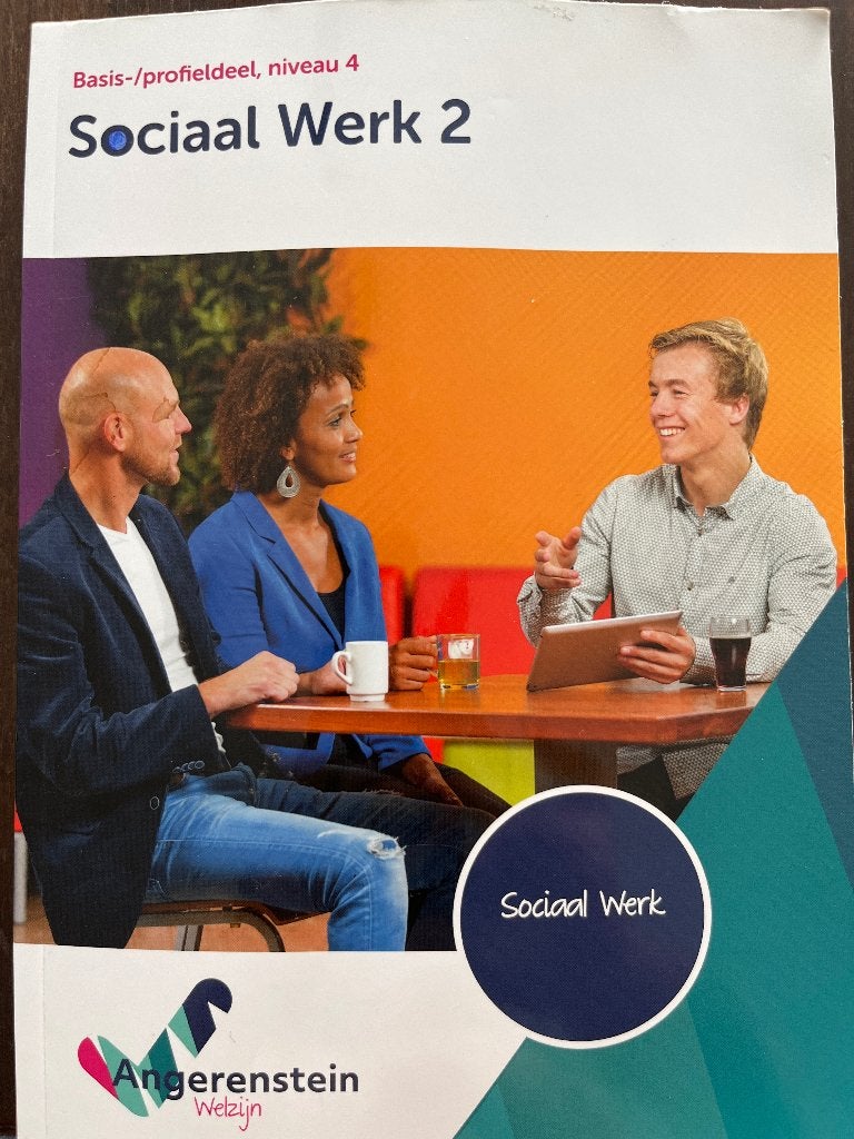 Sociaal werk 2 boek, Boeken, Zo goed als nieuw, Angerenstein Welzijn, Alpha, HBO