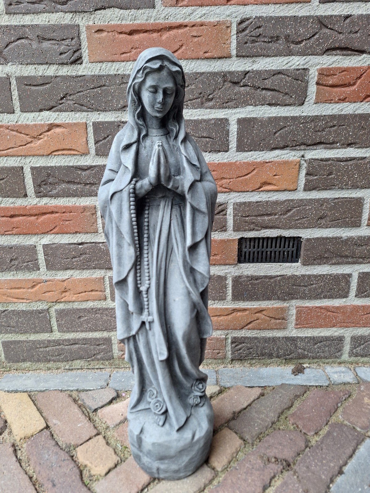 Betonnen Mariabeeld - Hoogte 53 cm, Tuin en Terras, Tuinbeelden, Ophalen, Nieuw, Beton, Mensenbeeld
