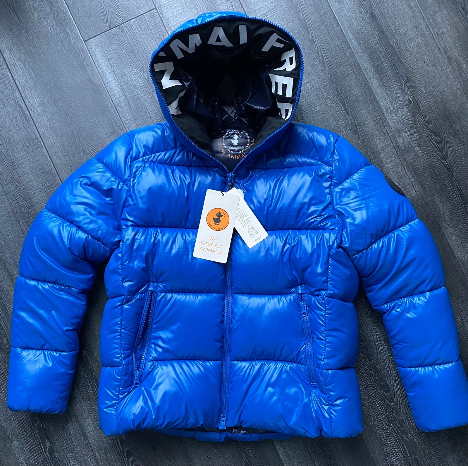 save the duck edgard winterjas jack jas XL GLOEDNIEUW €110,-, Blauw, Ophalen of Verzenden, Save the Duck, Maat 56/58 (XL)