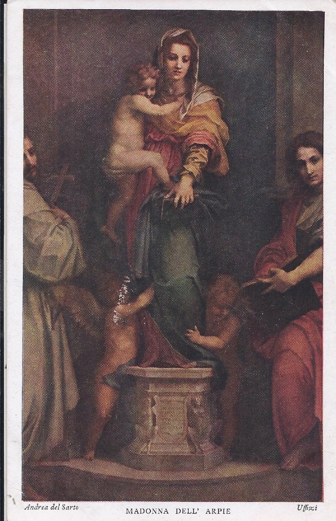 A358 Oude gelopen Ansichtkaart madonna Dell Arpie, Ophalen of Verzenden, 1960 tot 1980, Gelopen