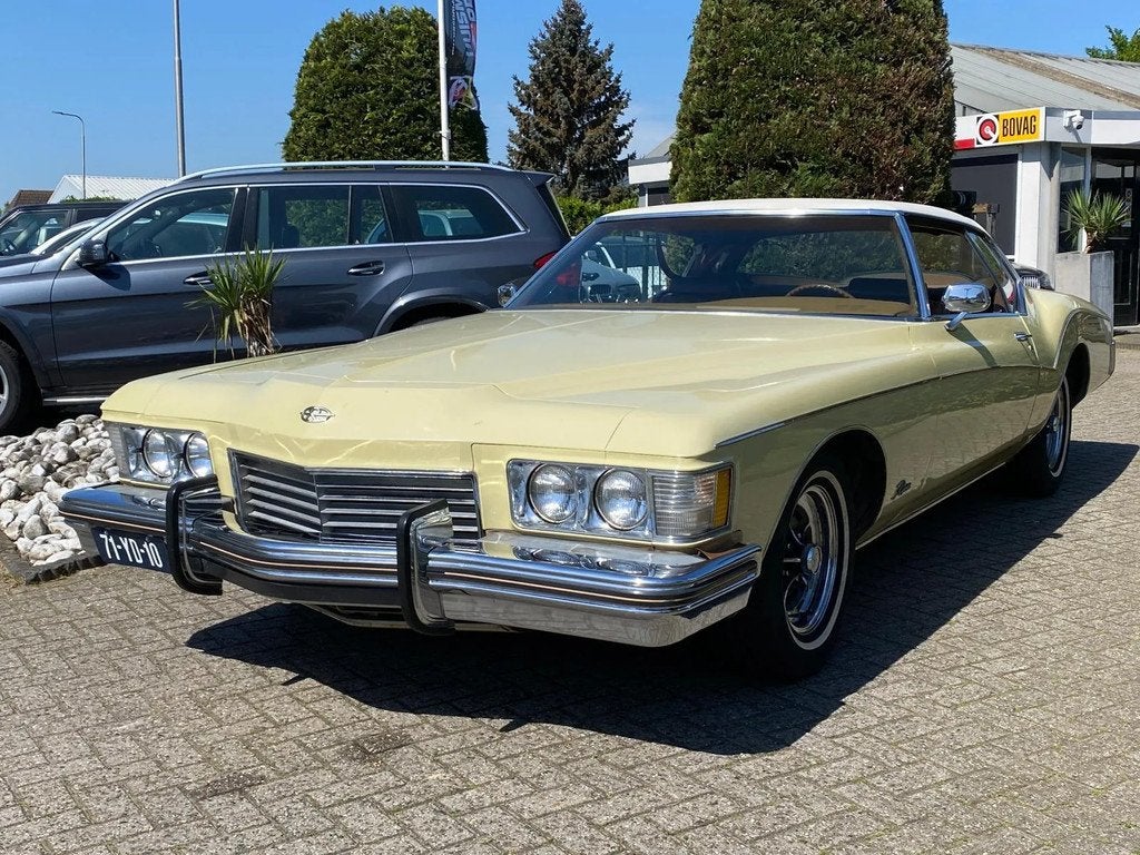 Buick Riviera Boattail 455 V8 Automaat 1973 Roestvrij, Auto's, Geel, Bedrijf, Handgeschakeld, Geïmporteerd