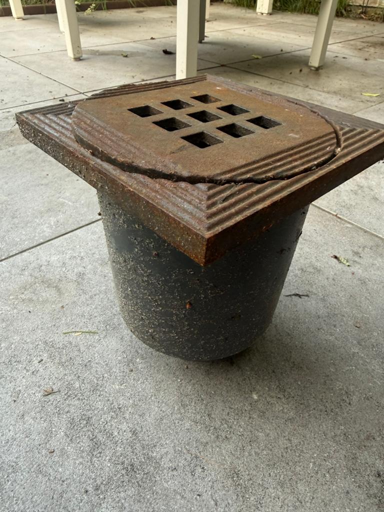 Schrobput gietijzer, Ophalen, Zo goed als nieuw, Minder dan 2 meter, 80 mm of meer