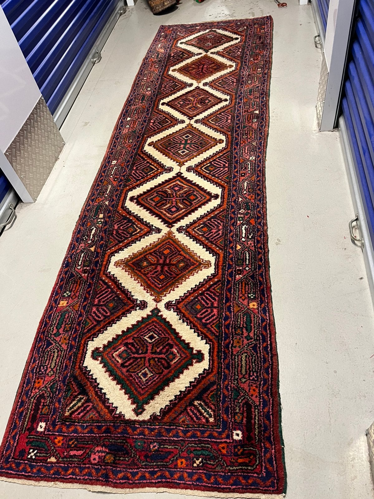 Perzische tapijt handgemaakt Loper 305x87,, Ophalen, Crème, 200 cm of meer, 50 tot 100 cm
