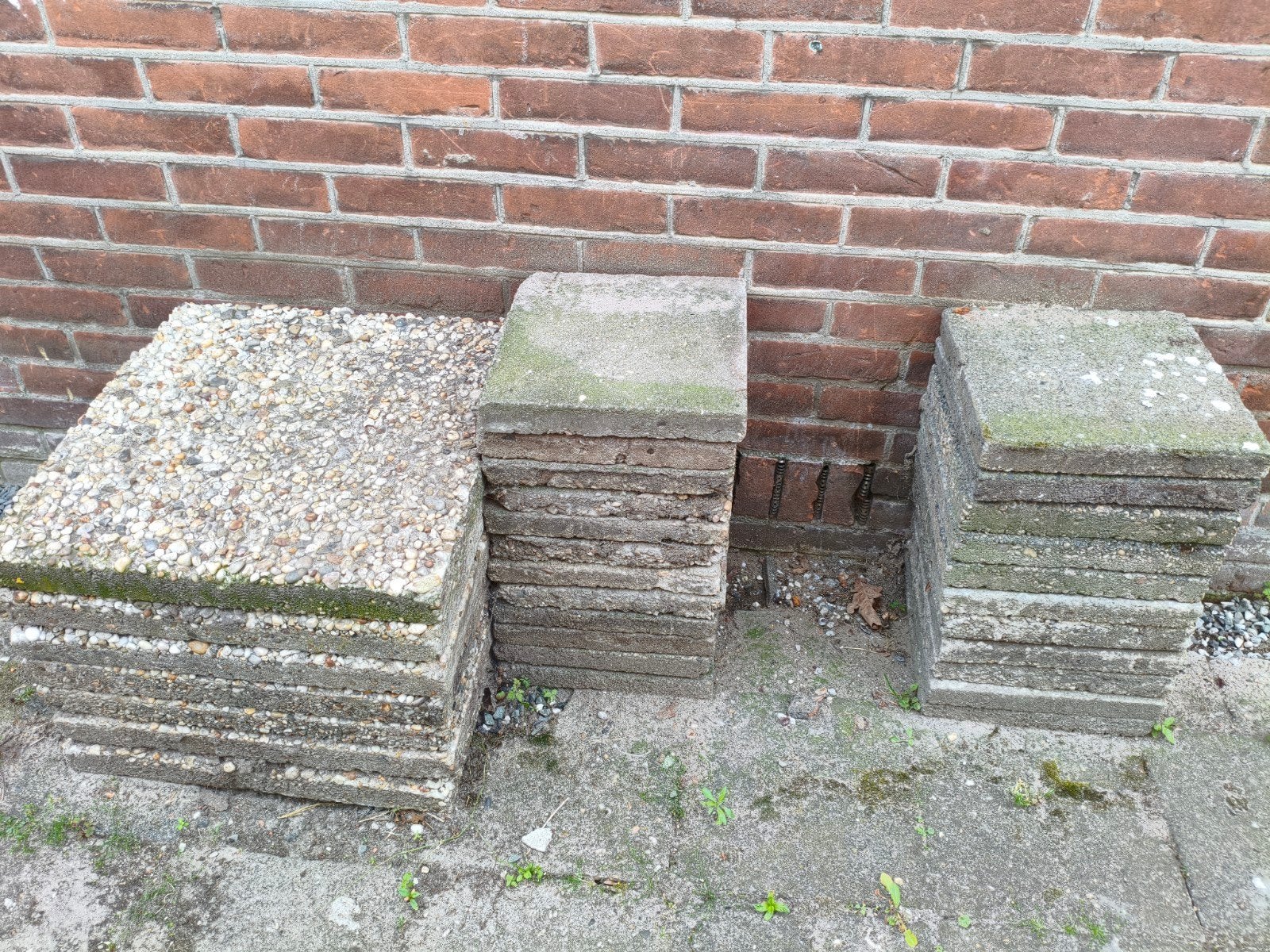 Gebruikte terrastegels en grindtegels, Ophalen, Gebruikt, 10 m² of meer, Beton