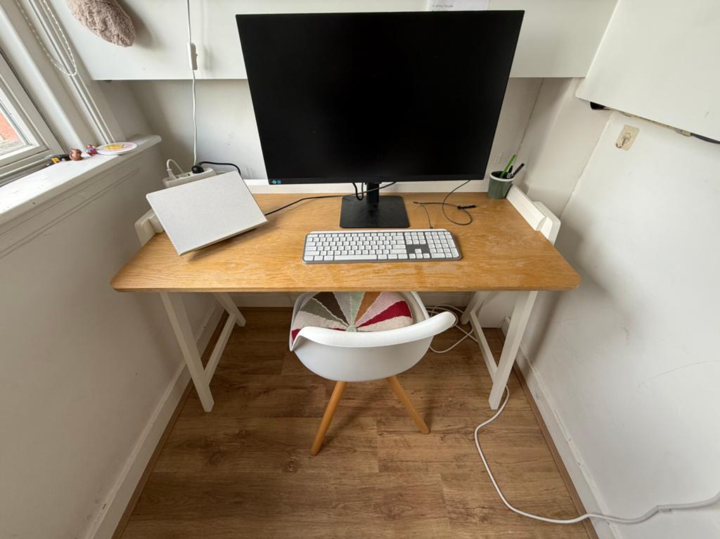 Houten bureau, Ophalen, Gebruikt, Hout, 57 cm