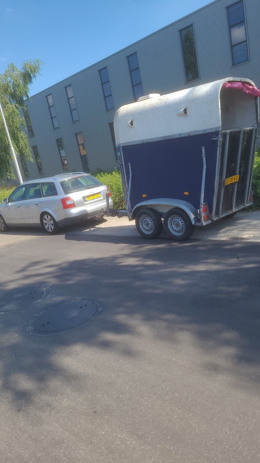 Enkel paards trailer - Super nette staat, Ophalen, Zo goed als nieuw
