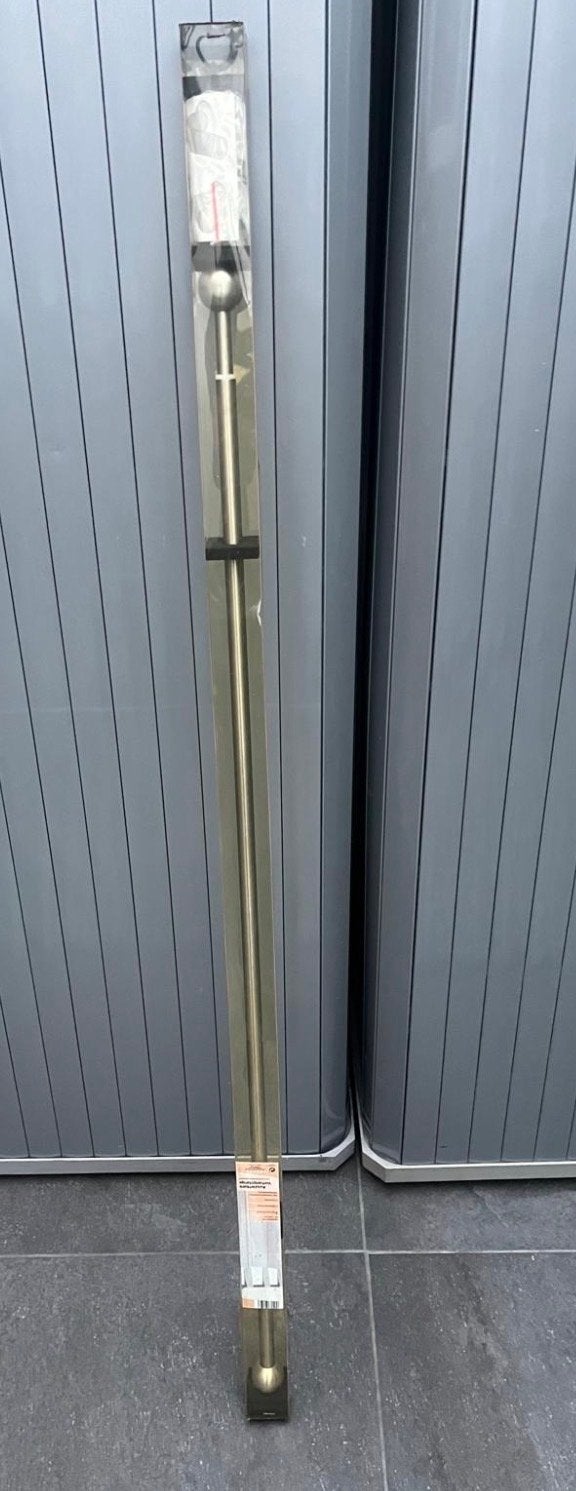 Uitschuifbare gordijnroede van 110-200 cm, RVS-look, Inclusief montageonderdelen, Overige merken, Metaal, Nieuw