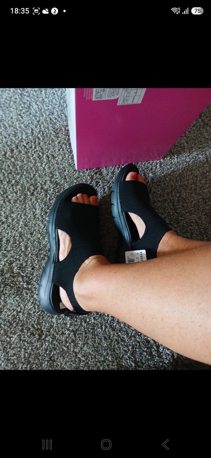 Skechers Yoga Foam Sandalen Maat 42 Zwart Nieuw, Ophalen of Verzenden