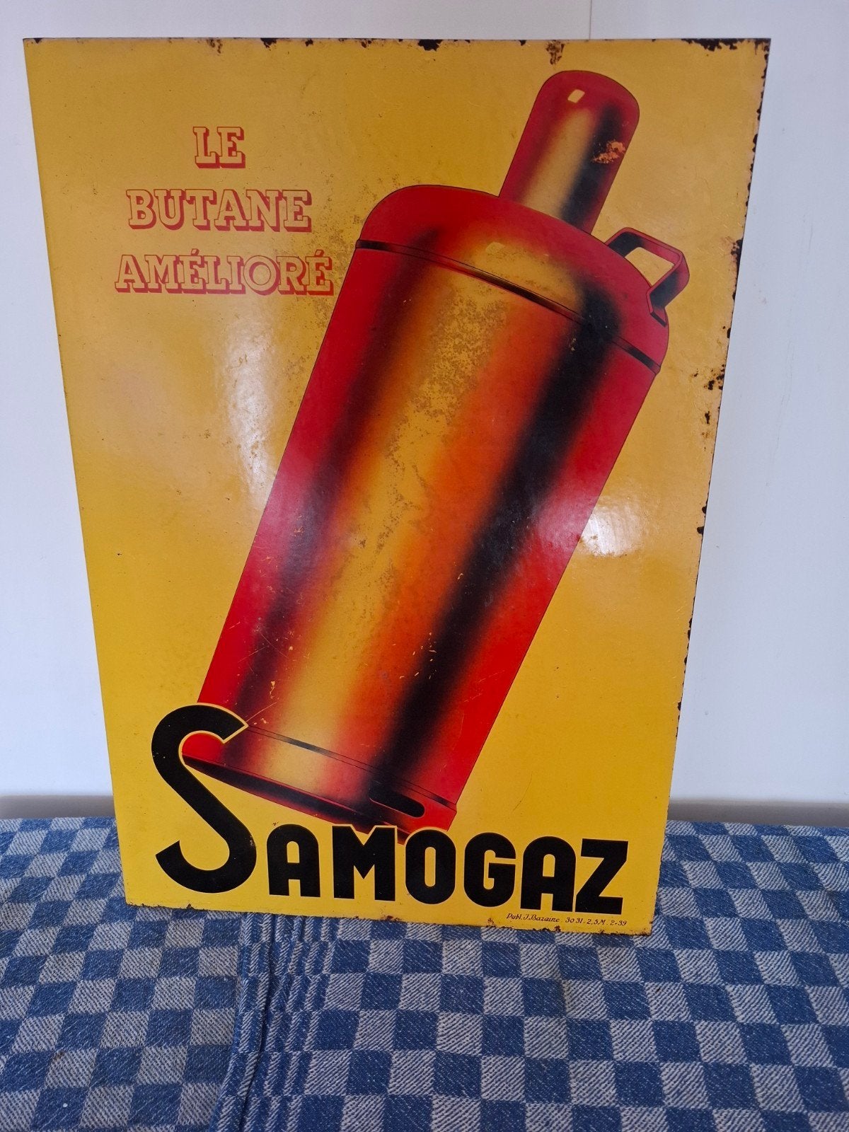 metalen bord 1939, Ophalen of Verzenden, Reclamebord
