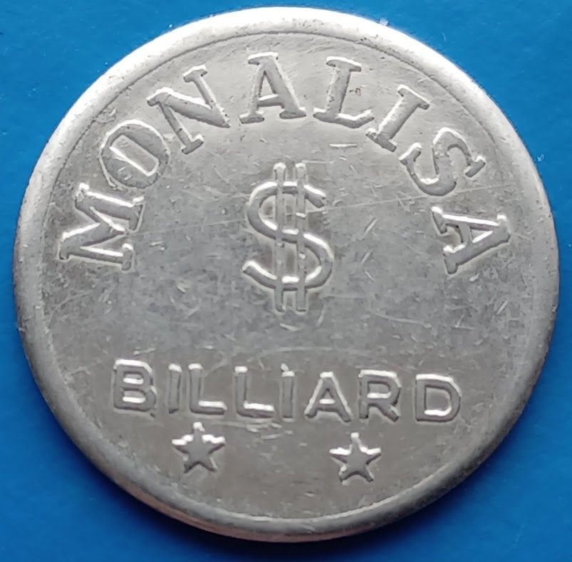 Indonesië - Billiard Coin MonaLisa, Postzegels en Munten, Verzenden, Overige materialen, Buitenland