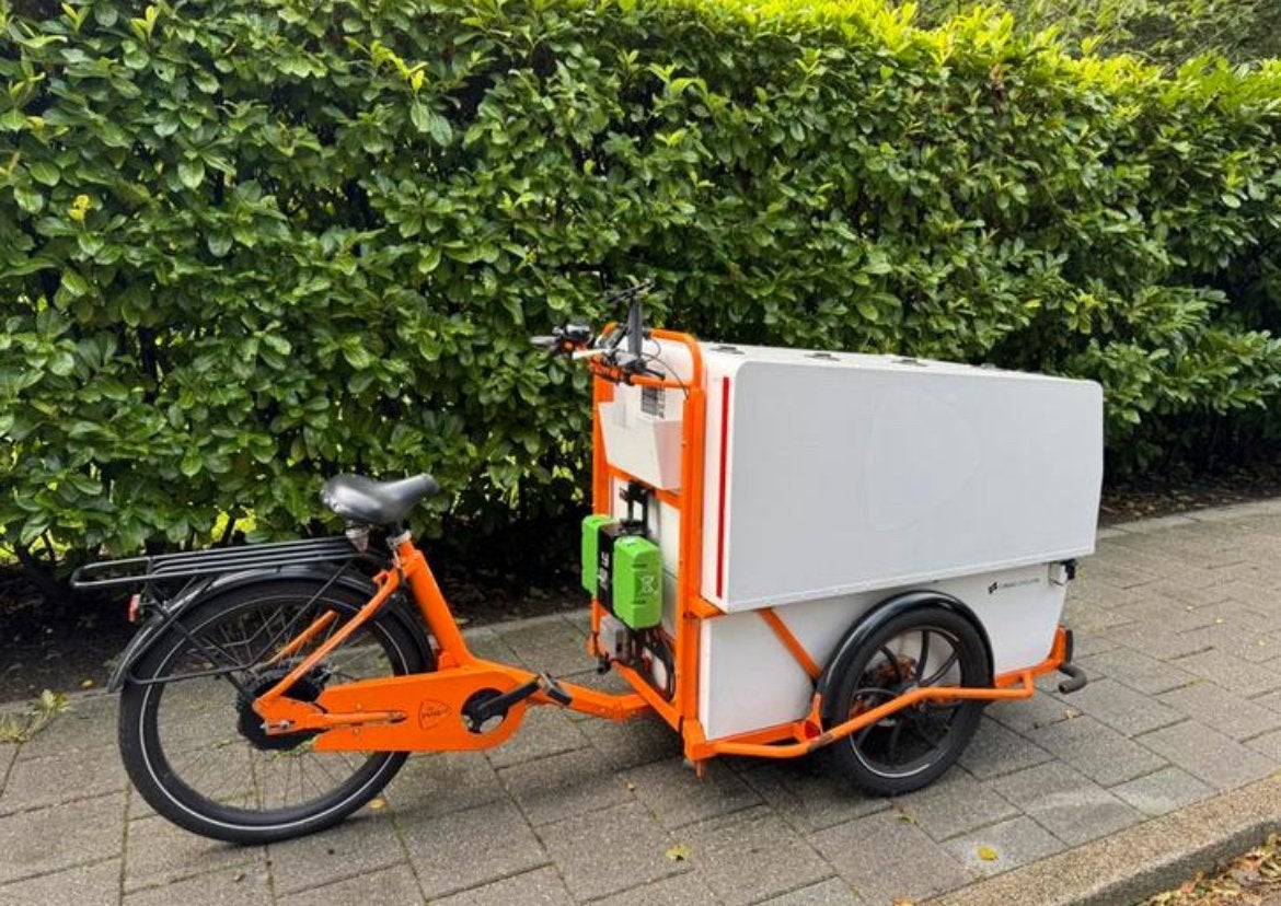 Electrische bakfiets transport fiets, Ophalen of Verzenden, Zo goed als nieuw, 4 kinderen of meer