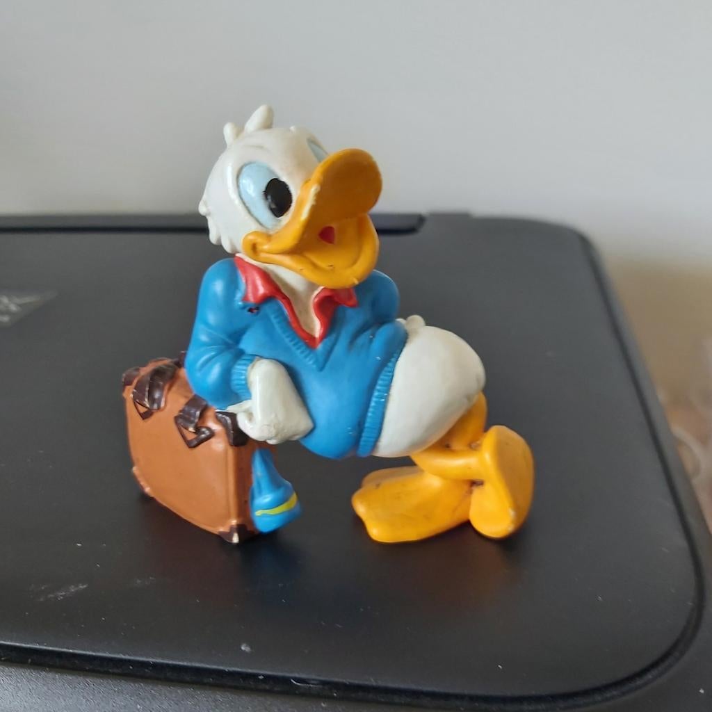 Vintage rubber popje Donald Duck van Bully 1988, Verzamelen, Ophalen of Verzenden, Donald Duck, Zo goed als nieuw, Beeldje of Figuurtje
