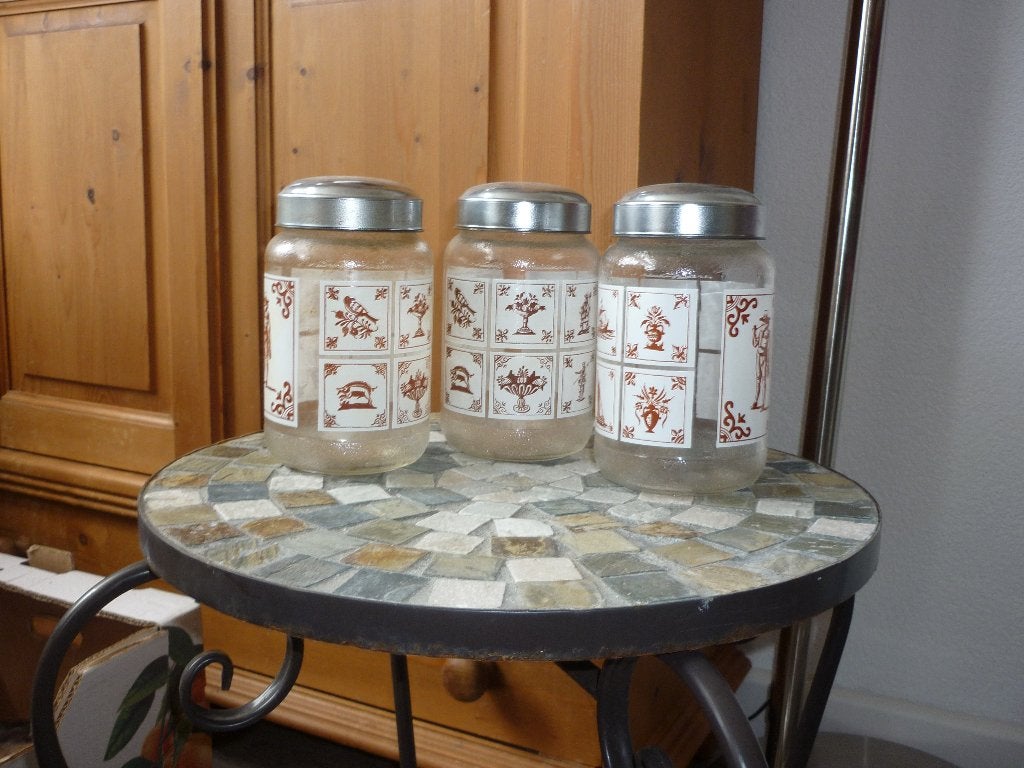 3 retro voorraadpotten, Ophalen of Verzenden, Huis en Inrichting