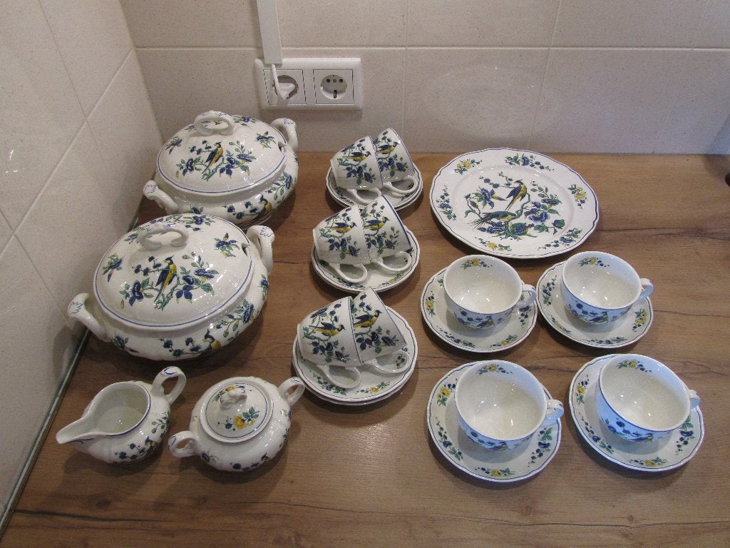 Phoenix blau Villeroy en Boch serviesdelen blauw, Overige typen, Ophalen of Verzenden, Zo goed als nieuw, Overige stijlen