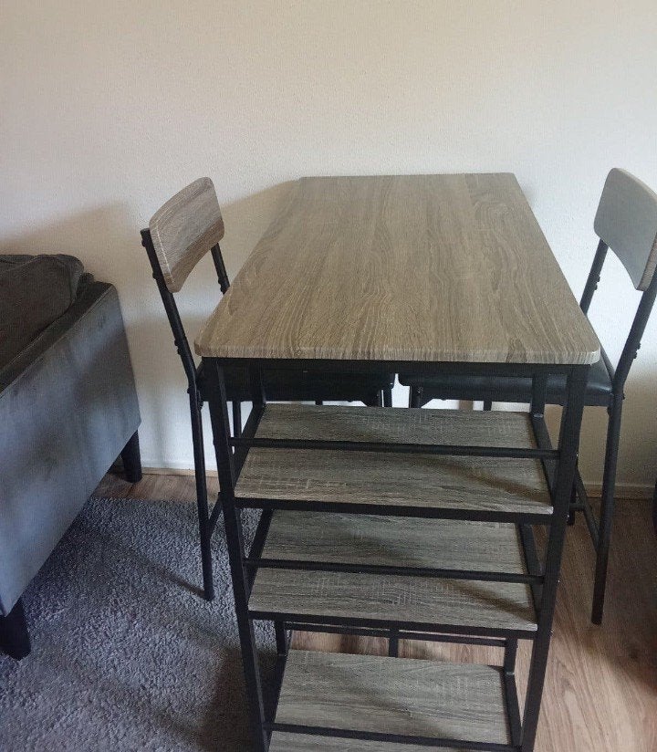 bartafel met opbergruimte incl krukken zsm weg!, Ophalen, 60 tot 90 cm, Zo goed als nieuw, Metaal