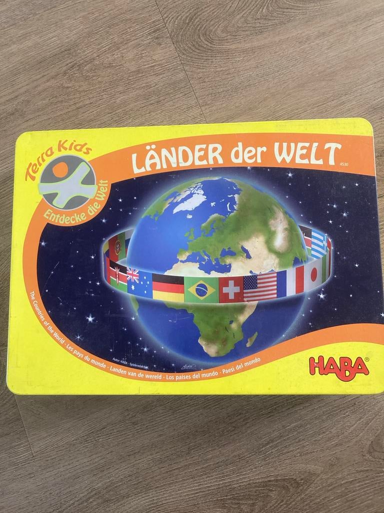 Haba Terra Kids Länder der Welt, Hobby en Vrije tijd, Gezelschapsspellen | Bordspellen, Gebruikt, Ophalen of Verzenden