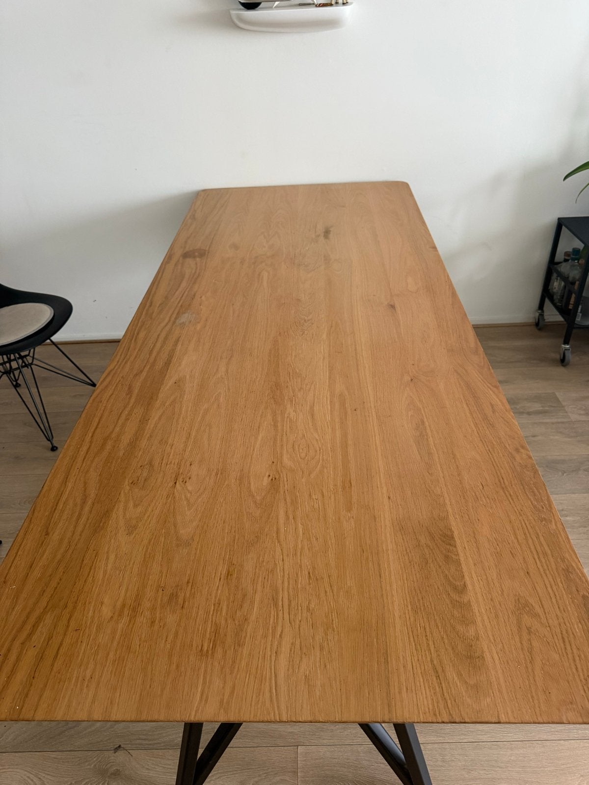 Studio HENK Butterfly eettafel 200x90cm massief eiken, Gebruikt, 150 tot 200 cm, Eikenhout, Ophalen of Verzenden