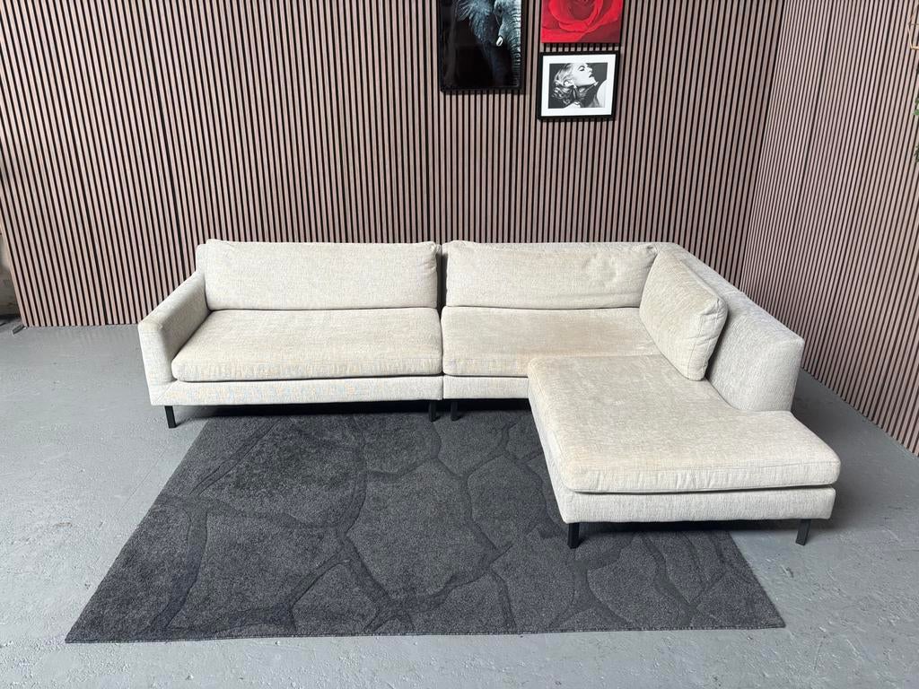 GRATIS LEVERING Loungebank Beige 285x200 GEREINIGD, 250 tot 300 cm, Hoekbank, Ophalen of Verzenden, Zo goed als nieuw