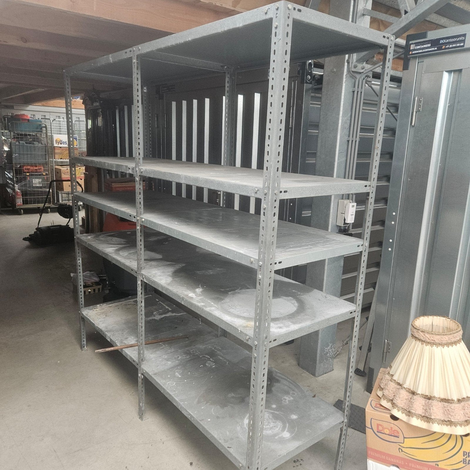 Stevige metalen stellingkast met 5 planken, Huis en Inrichting, Kasten | Stellingkasten, Ophalen, Gebruikt