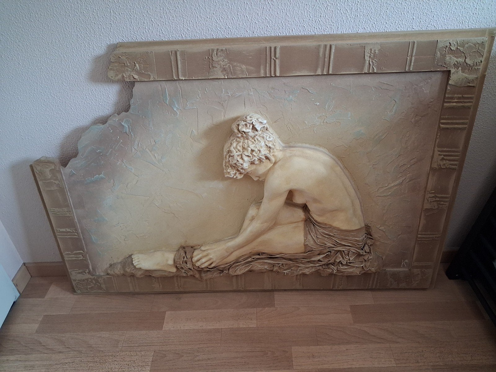 Wanddecoratie: De Baadster, Antiek en Kunst, Ophalen, 50 - 100 cm, Handgemaakt, Wanddecoratie