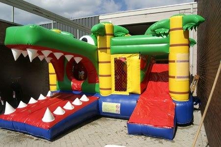 Krokodil Springkussen 5,8m | Huur €95, Ophalen, Zo goed als nieuw, Overige
