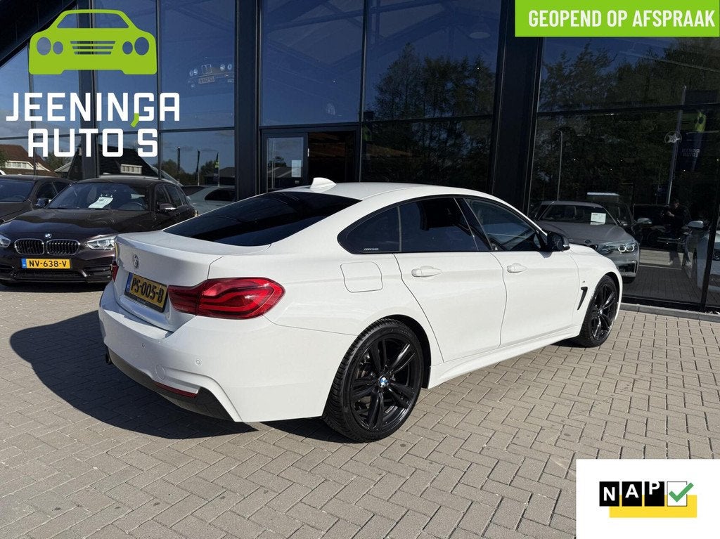 BMW 4-serie Gran Coupé 418i Executive|Msportpakket|NAP, Auto's, BMW, Automaat, Gebruikt, Automatische klimaatregeling, Leder en Stof