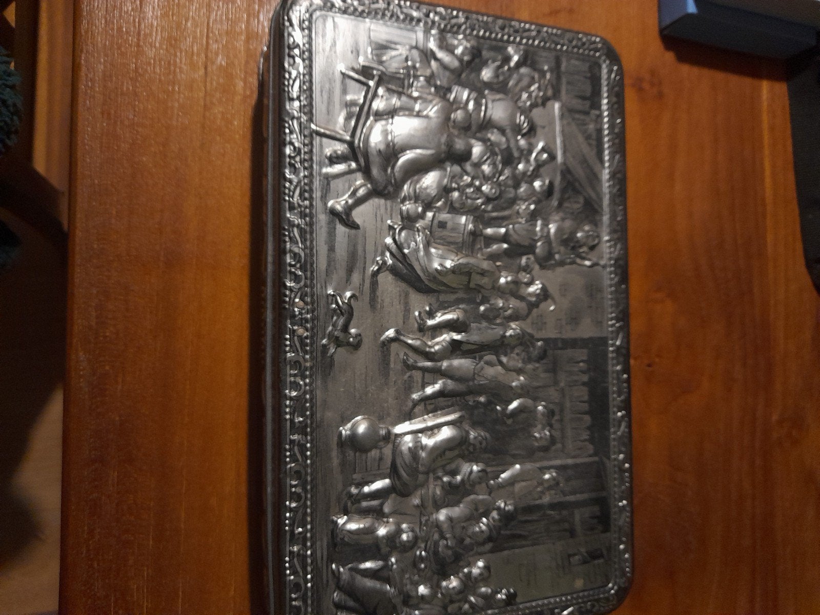Vintage Blikken Doos GBC Teniers - Boerenbruiloft, Verzamelen, Verzenden, Gebruikt, Koek(jes), Overige merken