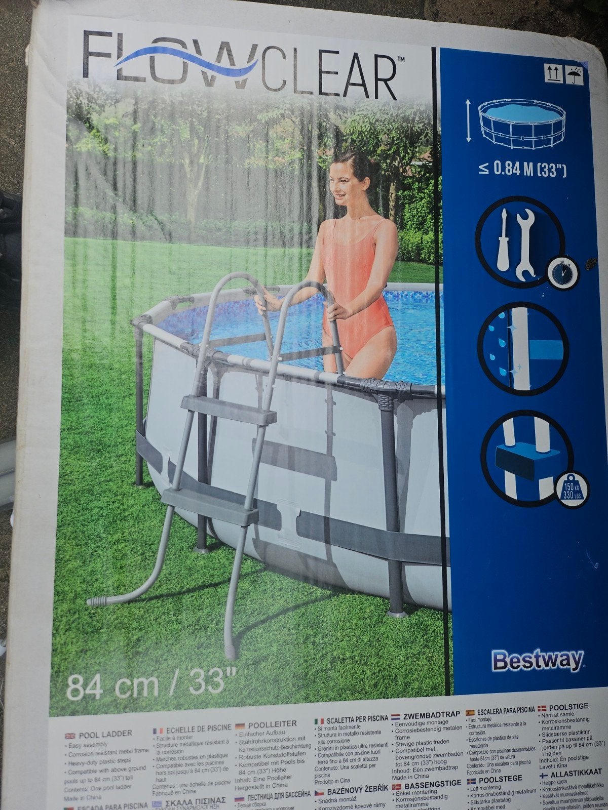 NIEUWE ZWEMTRAP 84 CM HOOG, Ophalen of Verzenden, Nieuw, Ladder