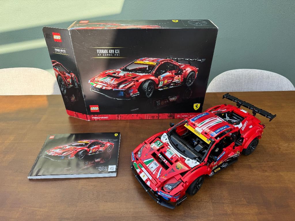 ** Lego Technic Ferarri 488 GTE zo goed als nieuw (42125) **, Lego, Compleet, Ophalen of Verzenden, Zo goed als nieuw
