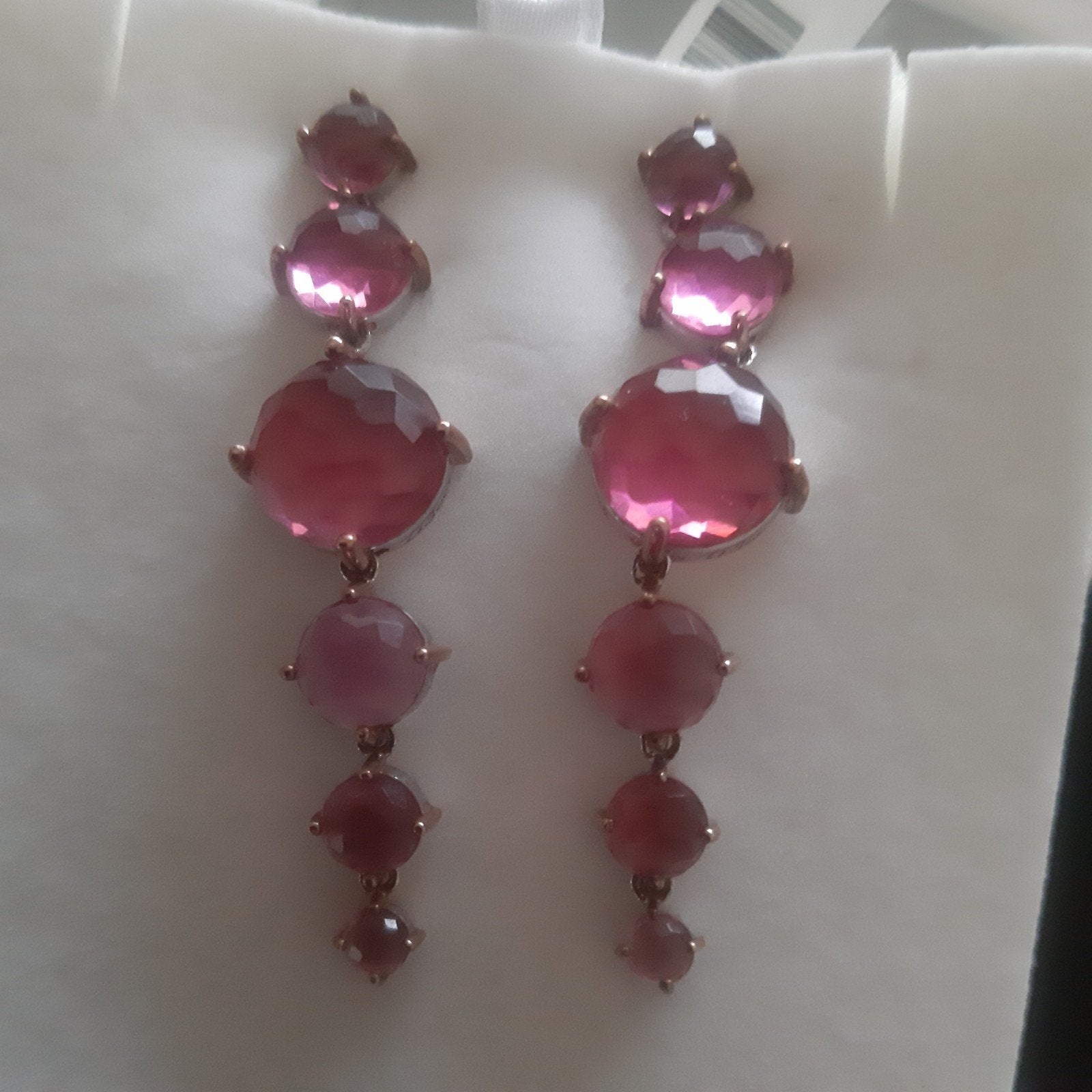 Ti Sento Milano Oorbellen met Roze Stenen, Sieraden, Tassen en Uiterlijk, Hangers, Nieuw, Ophalen of Verzenden, Roze